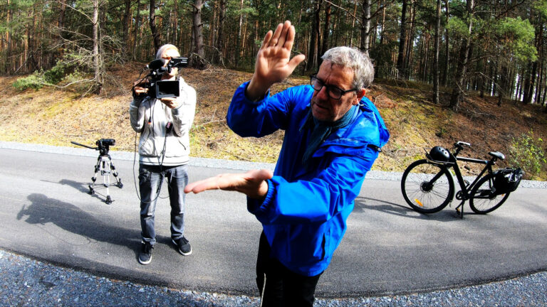 Dreharbeiten im Wald