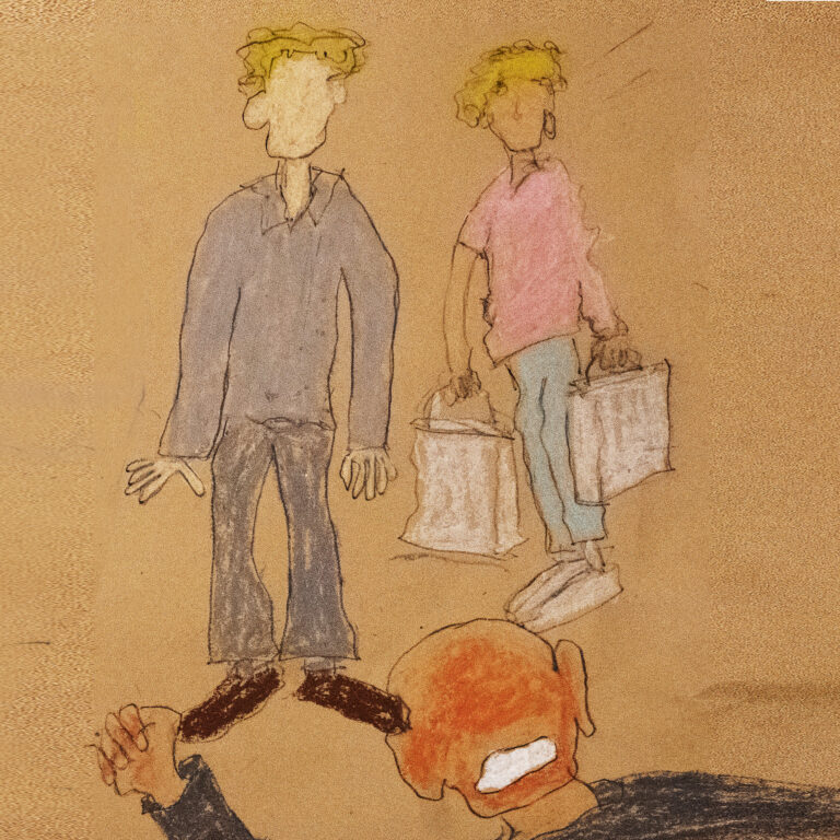 Schablonen-zeichnungen als Allegorie