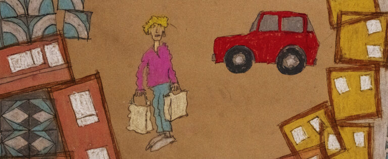 Schablonen-zeichnungen als Allegorie